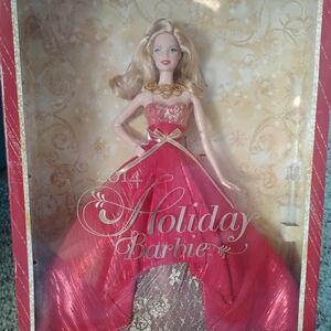 Barbie Holiday Doll in Pink and Gold Gown
